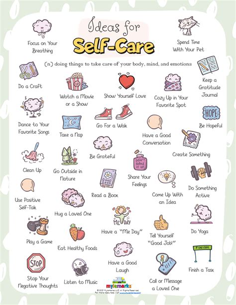 Self Care Cards Printable